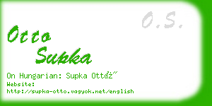 otto supka business card